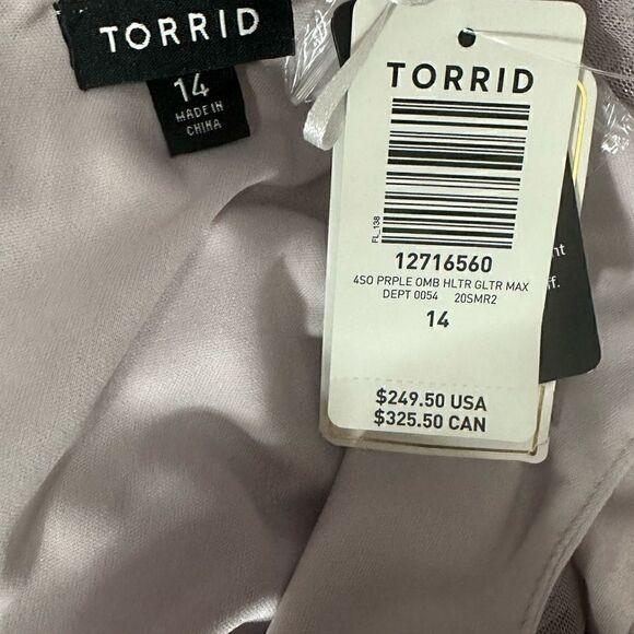 Torrid Lilac Metallic Shimmer Sleeveless Gown - Picture 6 of 6